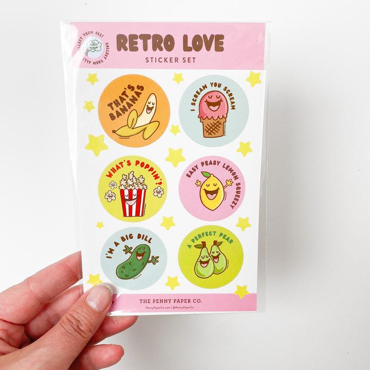 Sticker Sheet - Retro Love