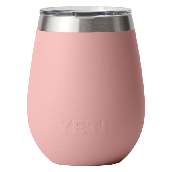 Yeti 10oz/295mL wine tumbler with magslider lid in sandstone pink