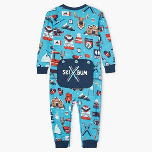 
                
                    Load image into Gallery viewer, Ski Holiday Baby Union Suit - Ski Bum
                
            