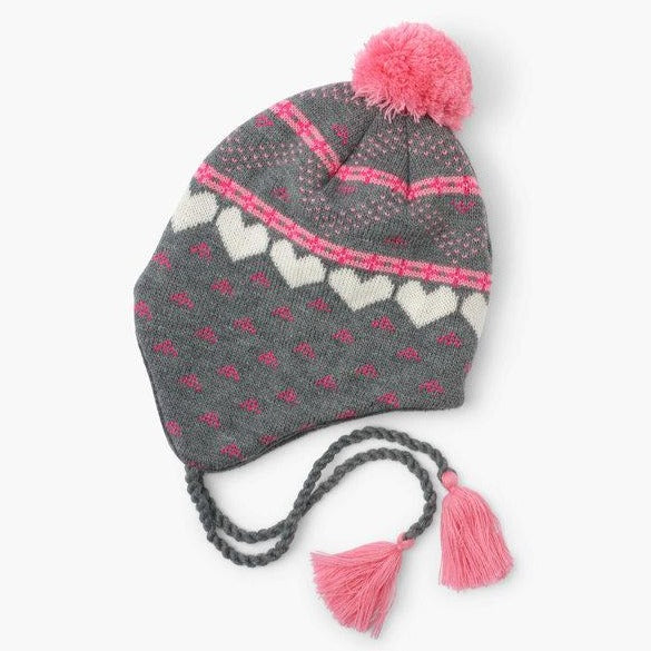 
                
                    Load image into Gallery viewer, Winter Hearts Fleece Lined Trapper Hat
                
            